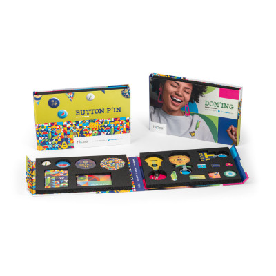 PIN & DOMING SHOWCASE. Mostruário 2 em 1 de Pins e Domings